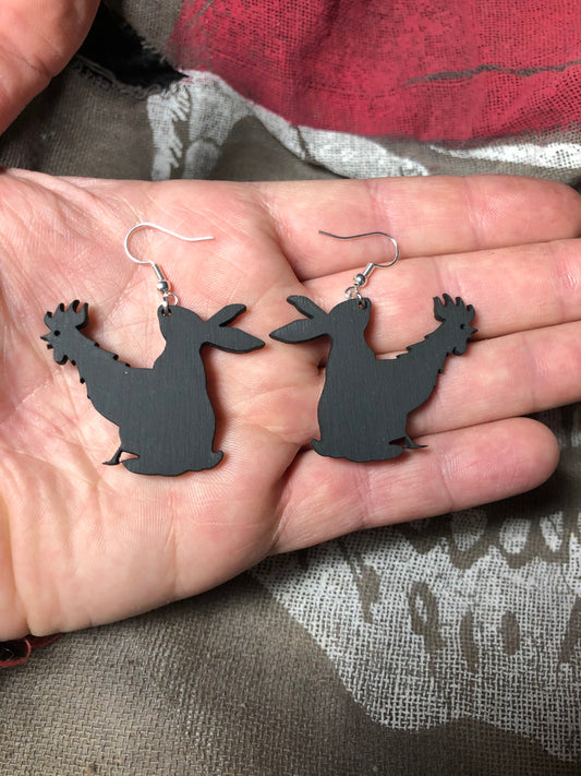 Bunny chicken earrings
